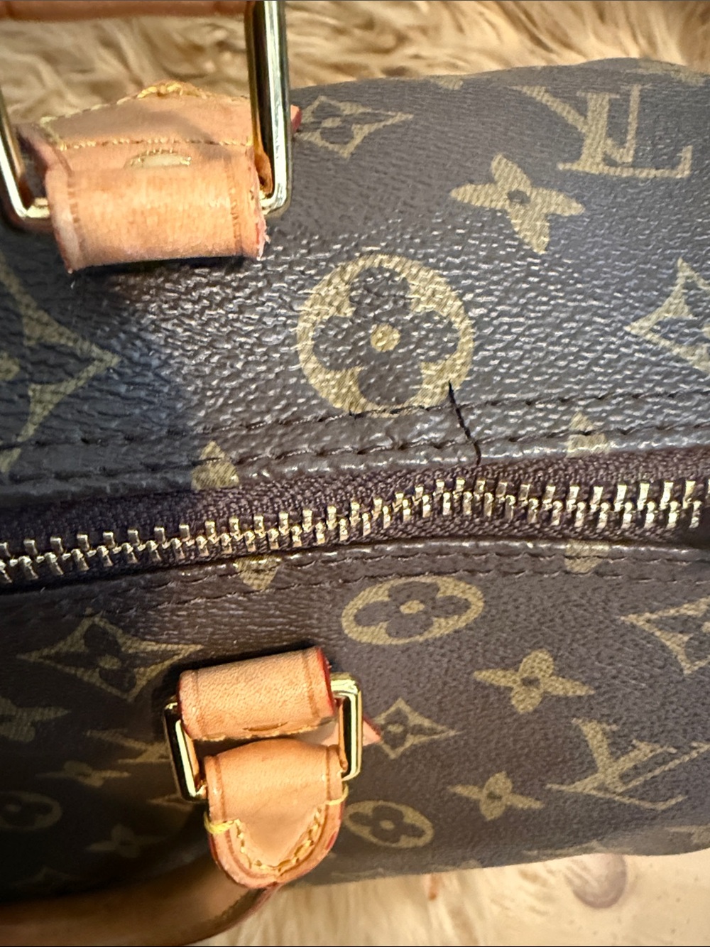 Louis Vuitton Monogram Canvas Satchel in Brown and Tan - Picture 7 of 16
